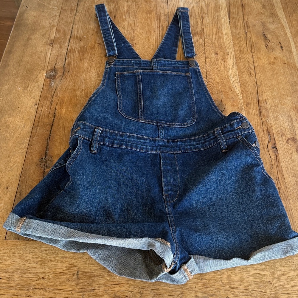 Old Navy Dark Blue Denim Short Overalls